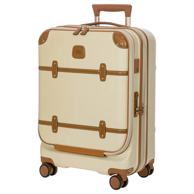 Brics Bellagio - 4-Rollen-Kabinentrolley mit Vortasche 55 cm erw. recycelt (cream)
