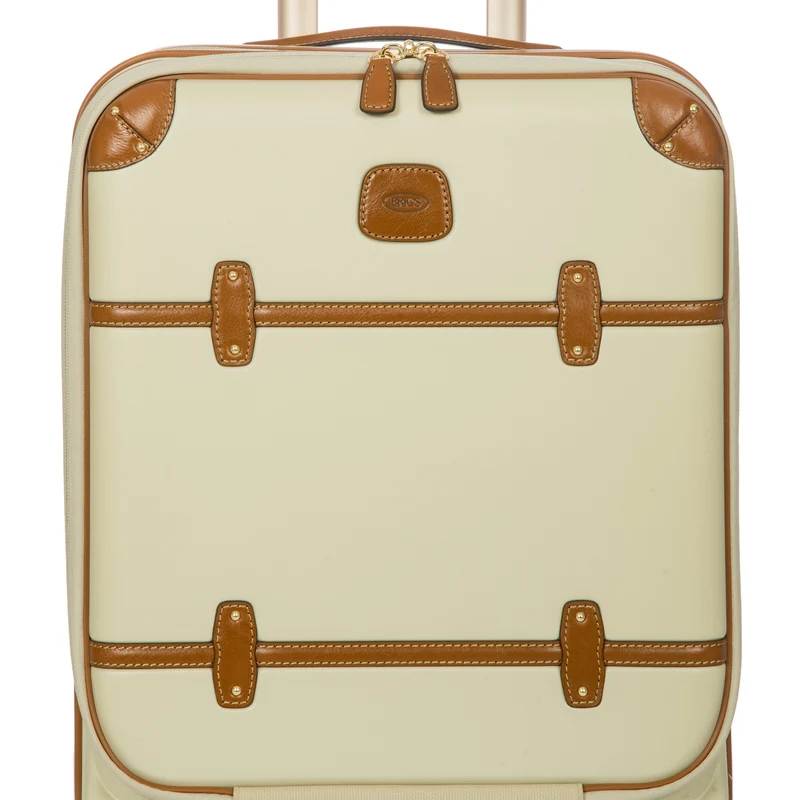 Brics Bellagio - 4-Rollen-Kabinentrolley mit Vortasche 55 cm erw. recycelt (cream)