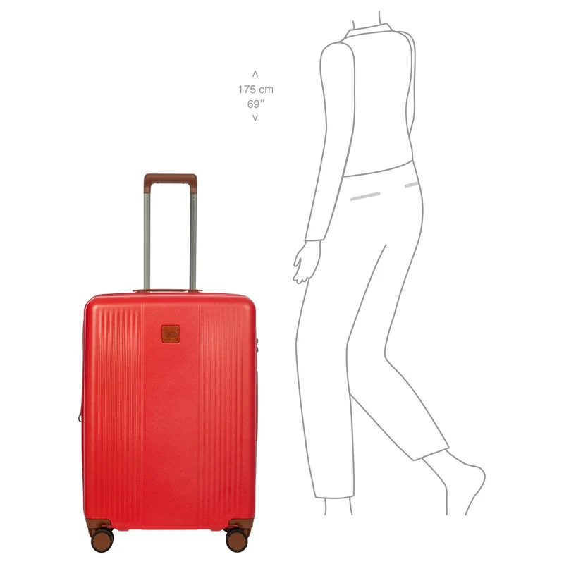 Brics Ferrara - 4-Rollen-Trolley M 67 cm erw. (red)