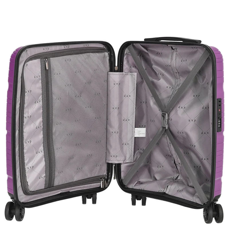 D&N Travel Line 4300 - 4-Rollen-Kabinentrolley S 55 cm (purple)
