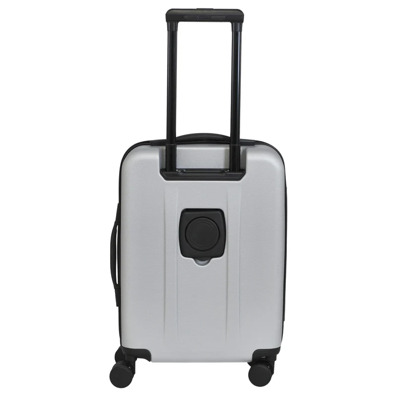 Valentino Bags Explorer Carry On - 4-Rollen-Kabinentrolley mit Getränkehalter 53 cm USB (silver)