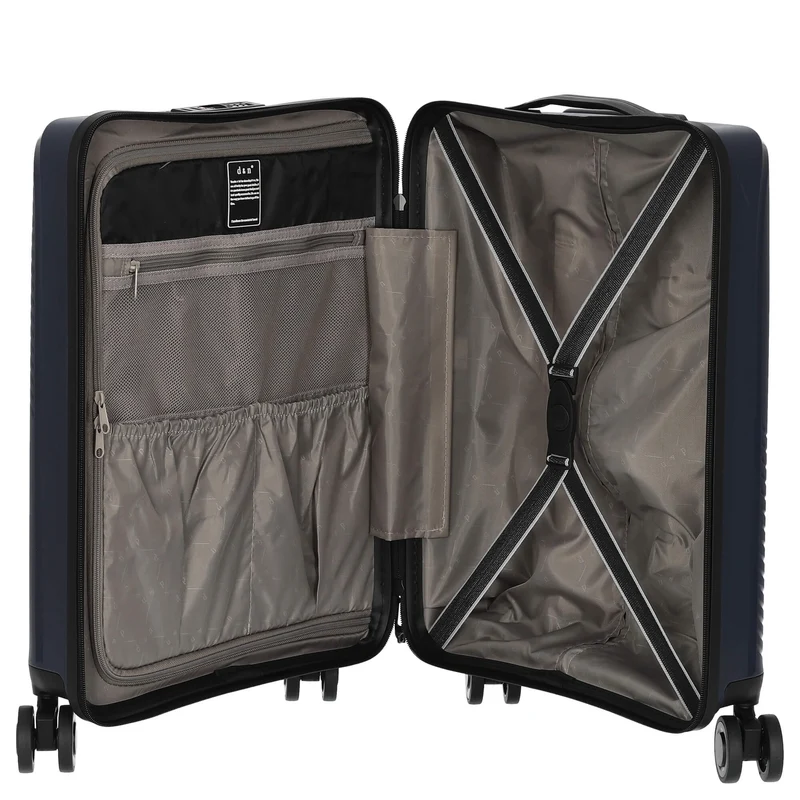 D&N Travel Line 4000 - 4-Rollen-Kabinentrolley S 55 cm (navy)