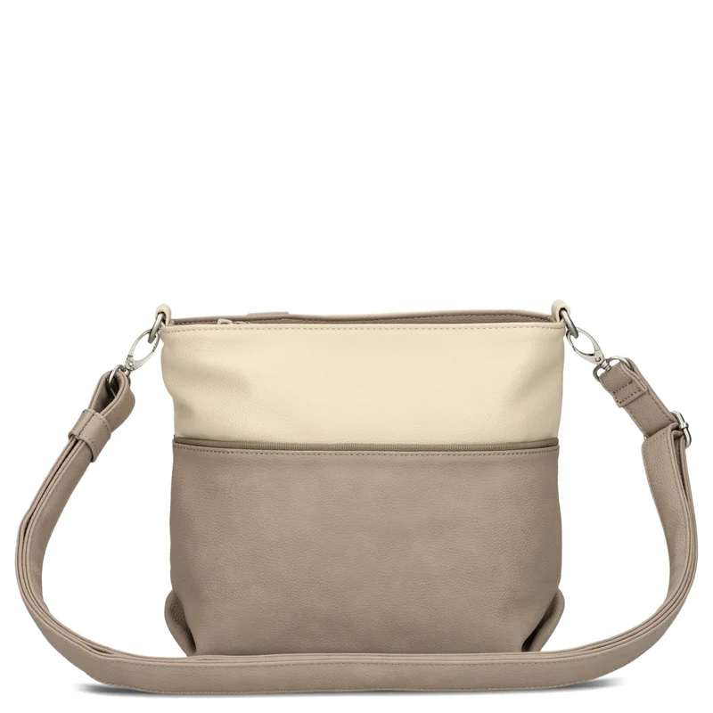 zwei Jana J8 - Schultertasche 27 cm (nubuk-cappuccino)