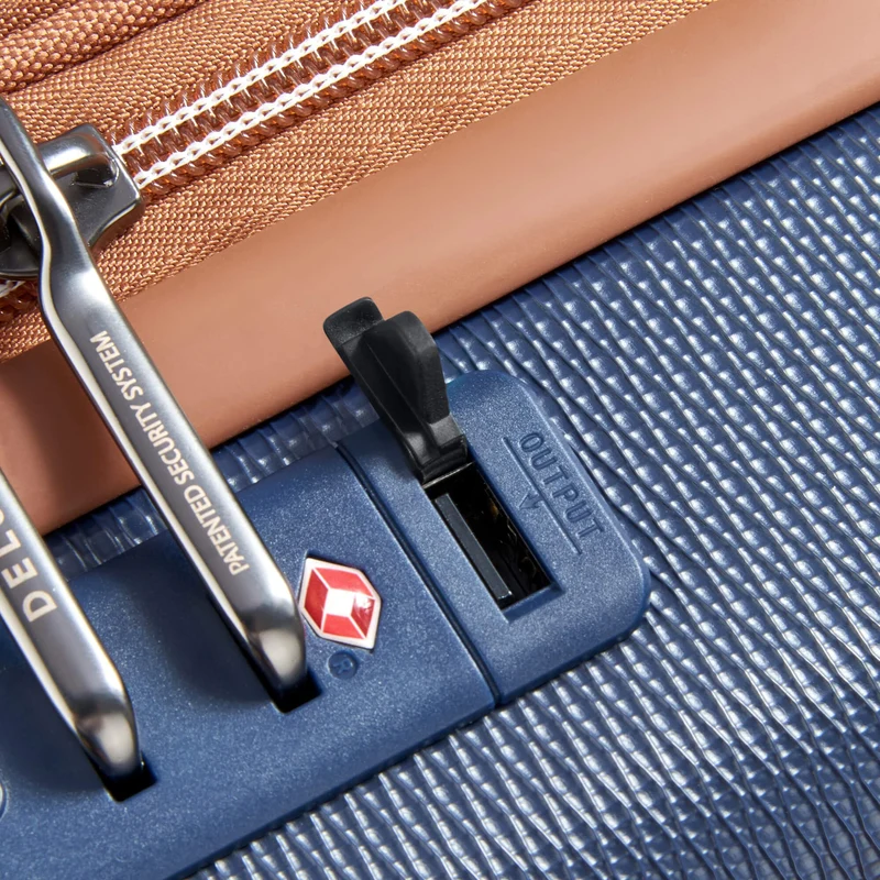 Delsey Paris Chatelet Air 2.0 - 4-Rollen-Kabinentrolley 55 cm erw. 14" USB (marineblau)