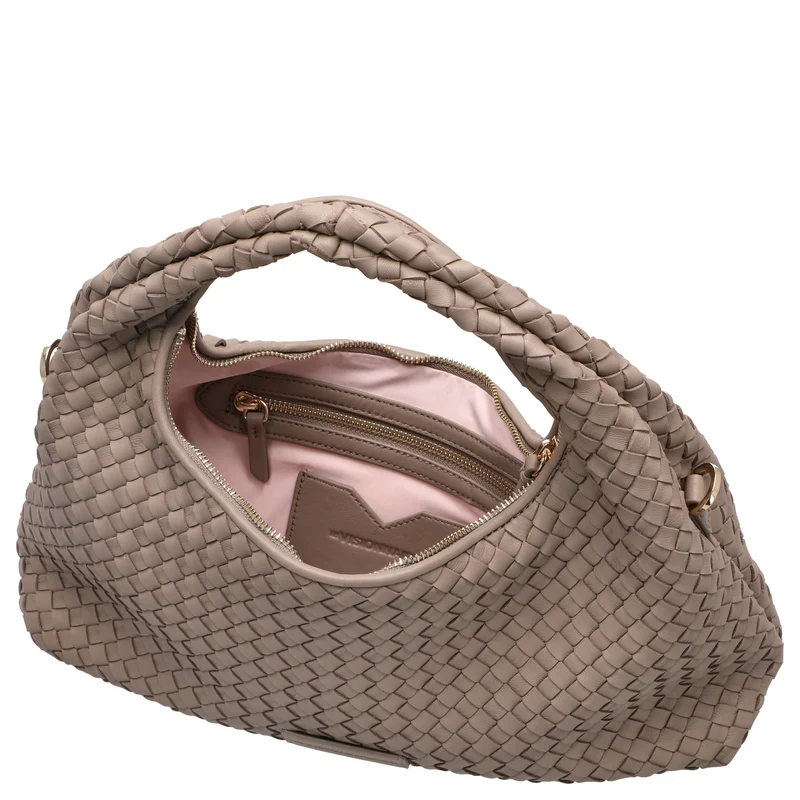 Les Visionnaires Sadie Grande Weave Silky - Henkeltasche 40 cm (cappuccino beige)