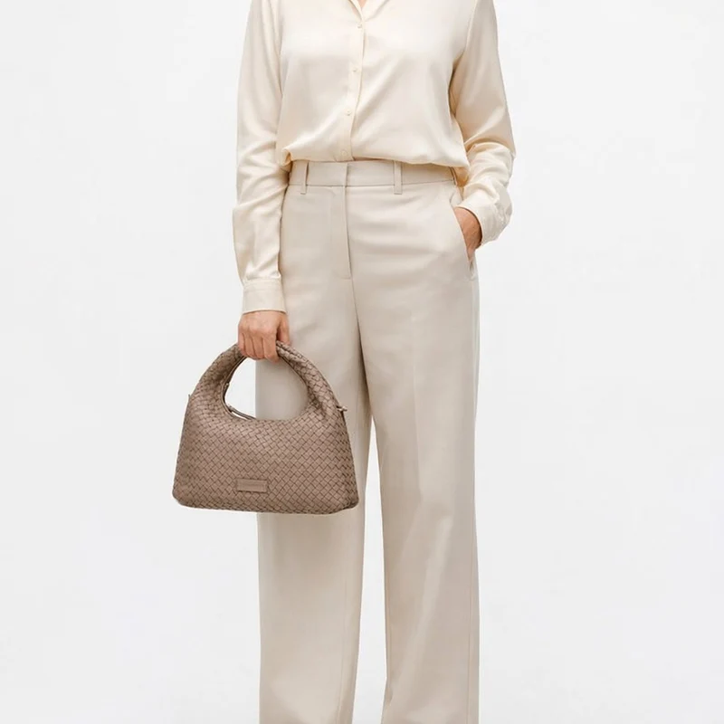 Les Visionnaires Sadie Grande Weave Silky - Henkeltasche 40 cm (cappuccino beige)