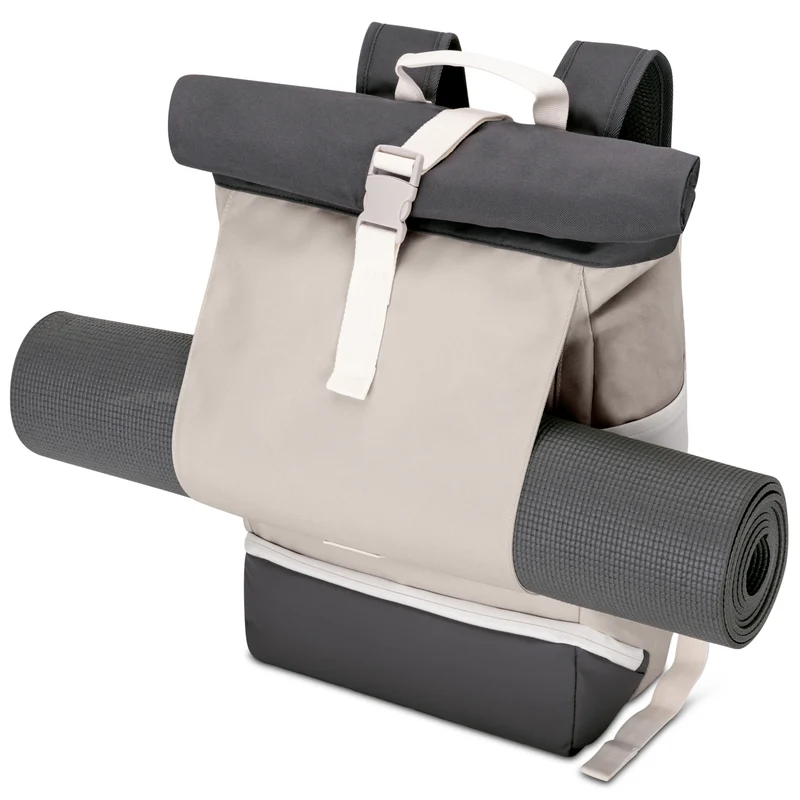Johnny Urban Allen Medium - Rolltop Backpack 40 cm (sand grey)