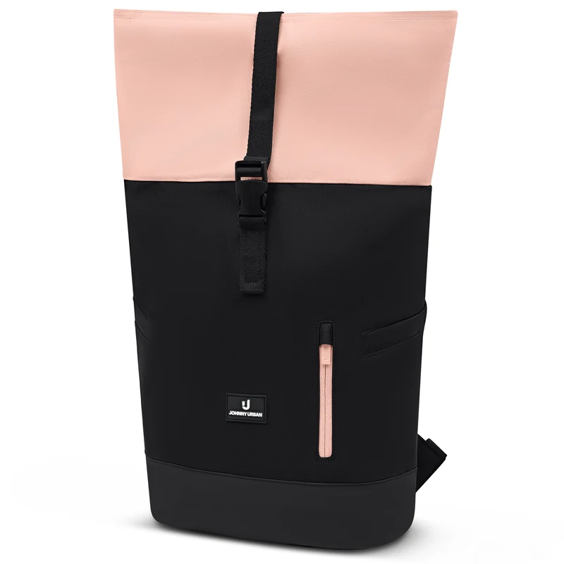 Johnny Urban Luca Small - Rolltop Backpack 36 cm (black-rose)