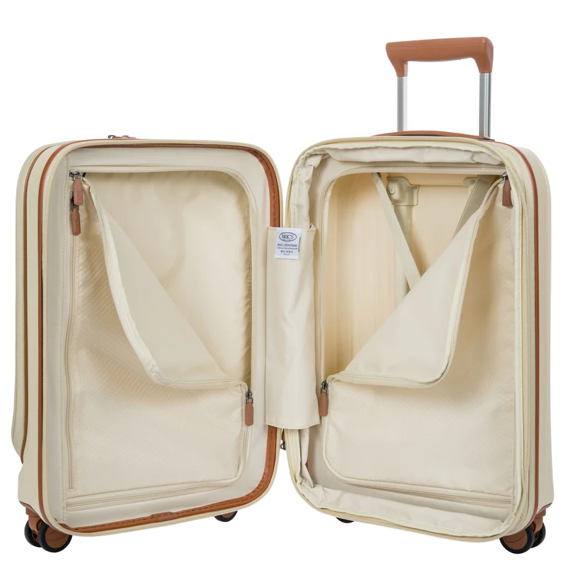 Brics Taormina - 4-Rollen-Kabinentrolley mit Vortasche 55 cm erw. USB (cream)