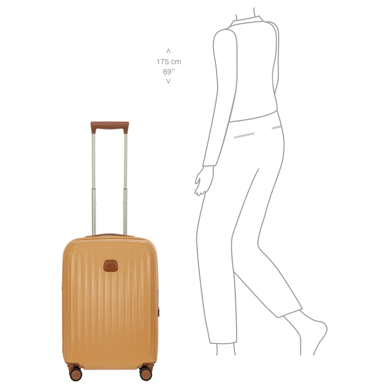 Brics Taormina - 4-Rollen-Kabinentrolley S 55 cm erw. USB (honig)