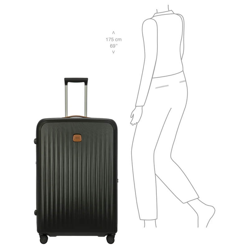 Brics Taormina - 4-Rollen-Trolley XL 82 cm erw. (olive)