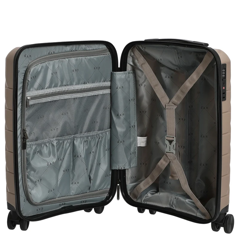D&N Travel Line 4100 - 4-Rollen-Kabinentrolley S 54 cm (taupe)