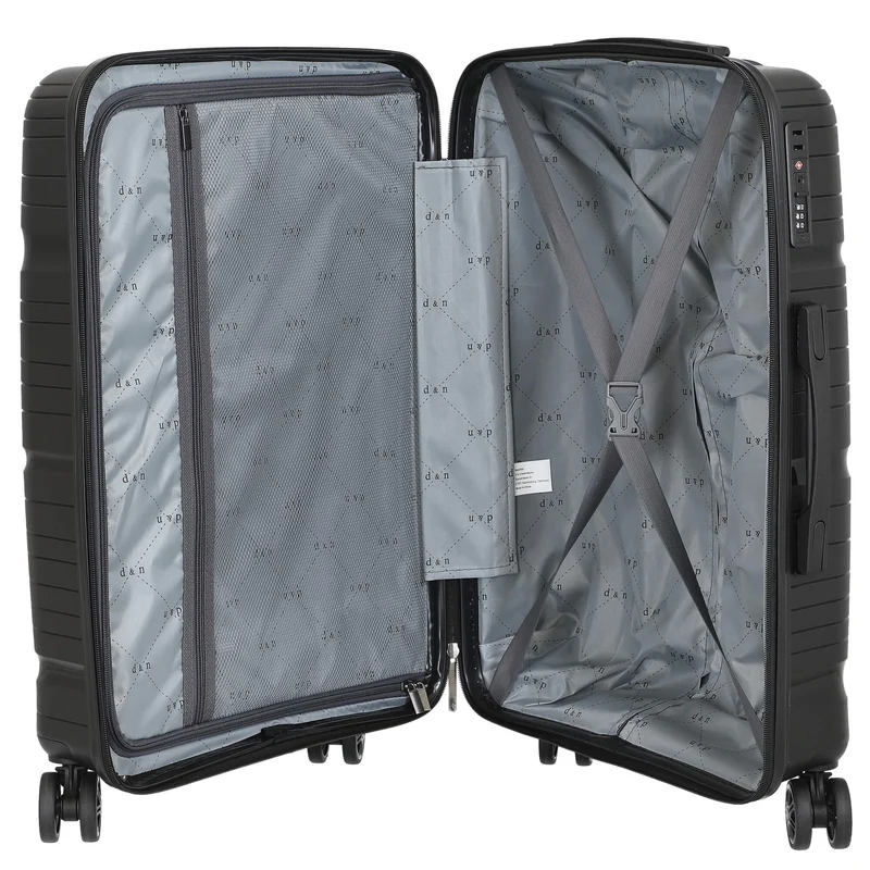 D&N Travel Line 4300 - 4-Rollen-Trolley M 66 cm (black)