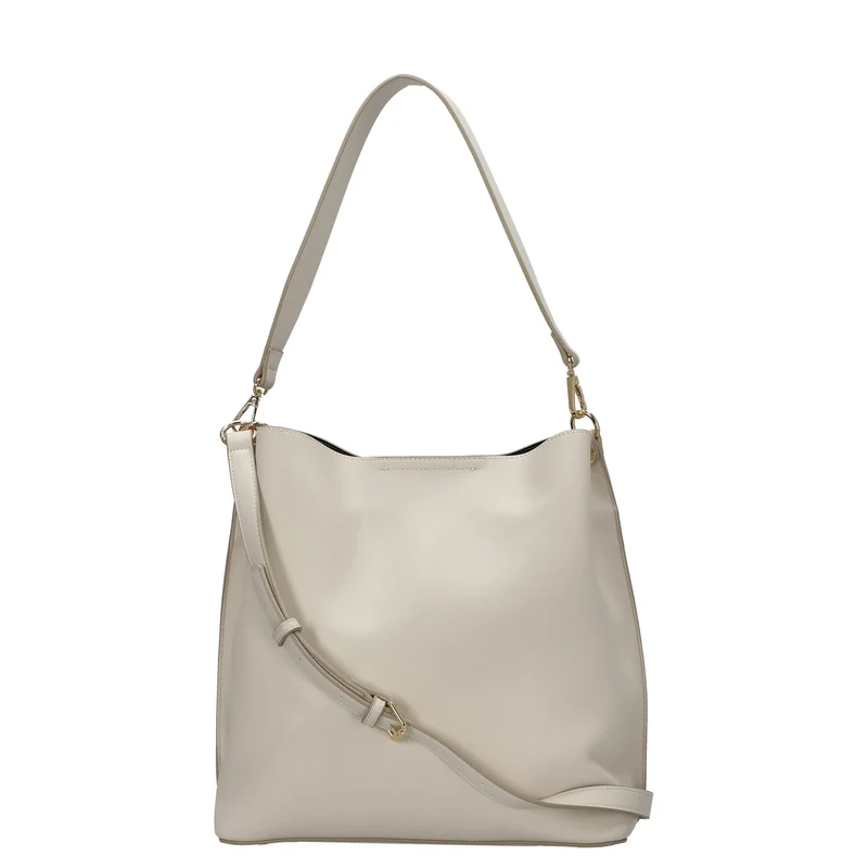 Seidenfelt Lilla Ro Midi Hobo - Schultertasche 30 cm (cream)