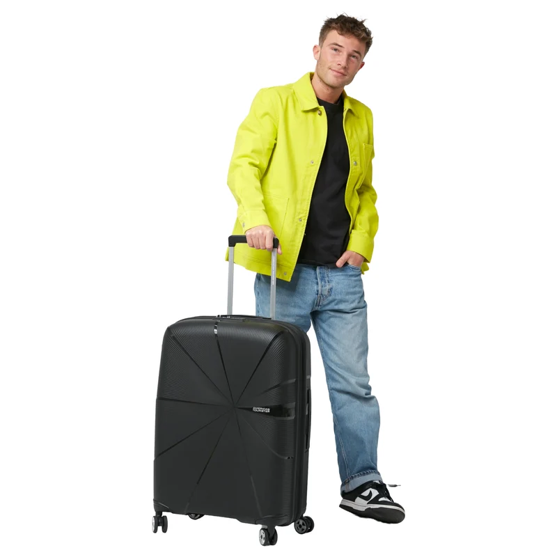 American Tourister Starvibe - 4-Rollen-Trolley 67 cm erw. (schwarz)