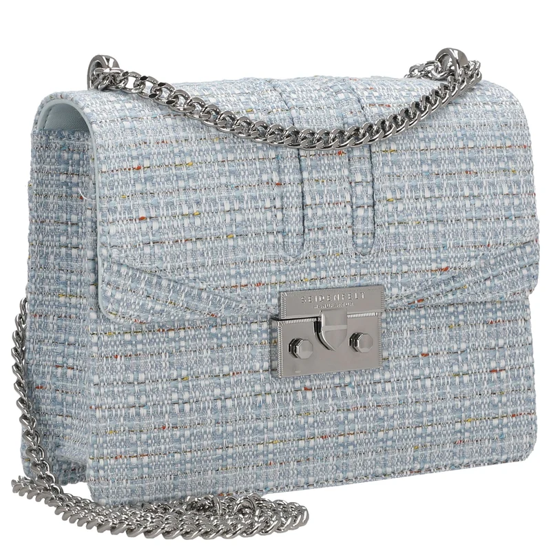 Seidenfelt Roros Tweed - Schultertasche 21 cm (sea blue tweed)