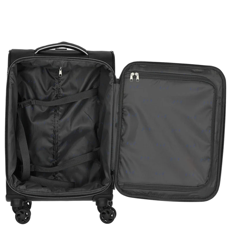 D&N Travel Line 9204 - 4-Rollen-Kabinentrolley S 55 cm (schwarz)