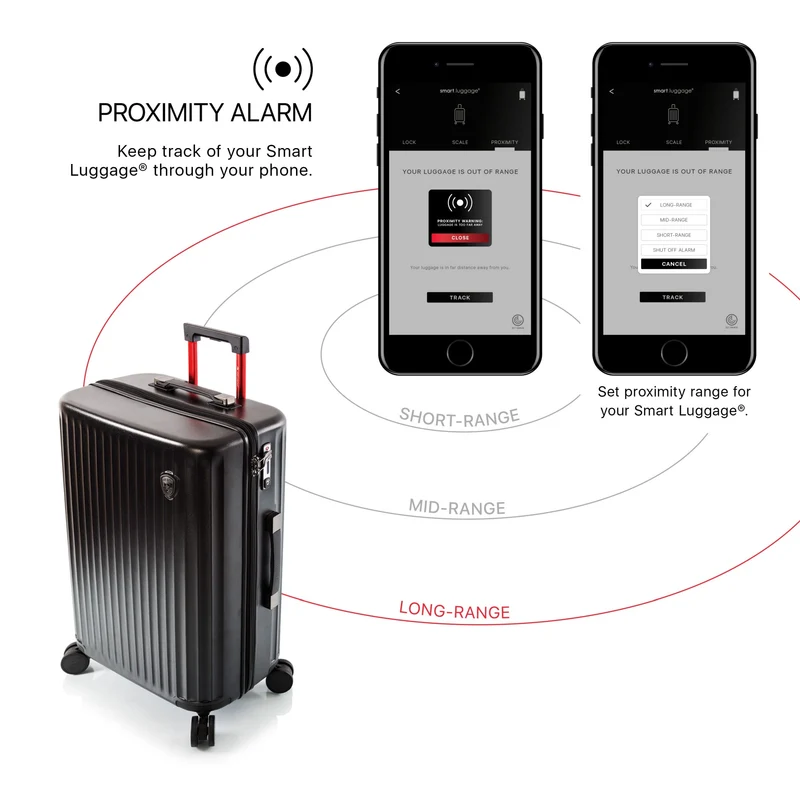 Heys SmartLuggage - 4-Rollen-Kabinentrolley S (black)