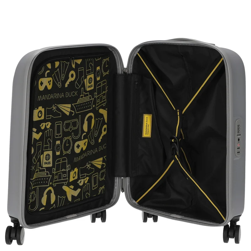 Mandarina Duck Logoduck+ - 4-Rollen-Kabinentrolley 55 cm S (silver)