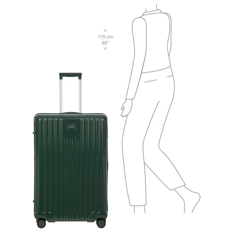 Brics Positano - 4-Rollen-Trolley L 78 cm erw. (emerald green)