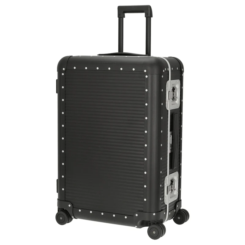 FPM Milano Bank aluminum Spinner 68 - 4-Rollen-Trolley 66 cm (caviar black)