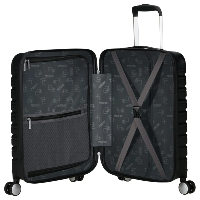 American Tourister Flashline - 4-Rollen-Kabinentrolley mit Vortasche 15.6" 55 cm (schwarz)
