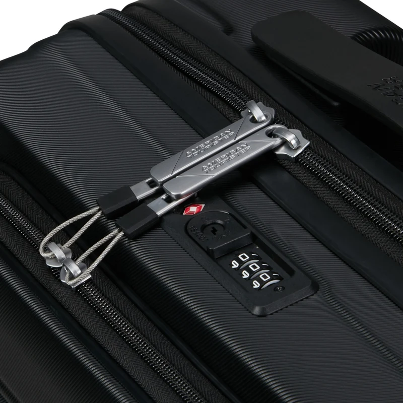 American Tourister Flashline - 4-Rollen-Kabinentrolley mit Vortasche 15.6" 55 cm (schwarz)
