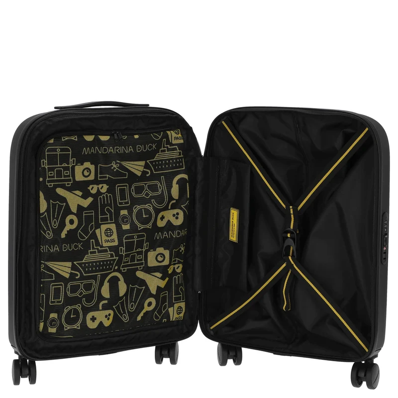 Mandarina Duck Logoduck+ - 4-Rollen-Kabinentrolley 52 cm erw. (black)