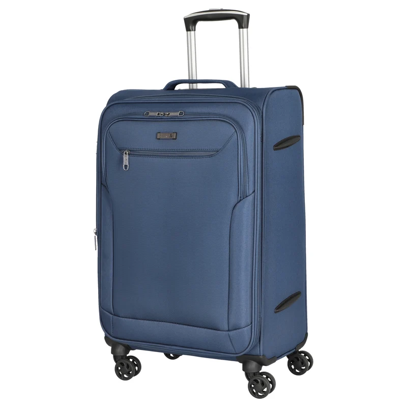 D&N Travel Line 6804 - 4-Rollen-Trolley M 66 cm (blau)