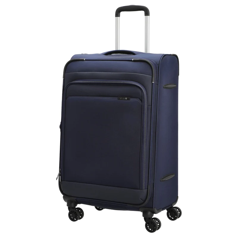 D&N Travel Line 9504 - 4-Rollen-Trolley M 67 cm erw. (navy)