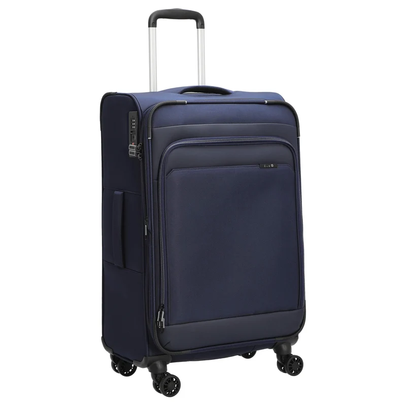 D&N Travel Line 9504 - 4-Rollen-Trolley M 67 cm erw. (navy)