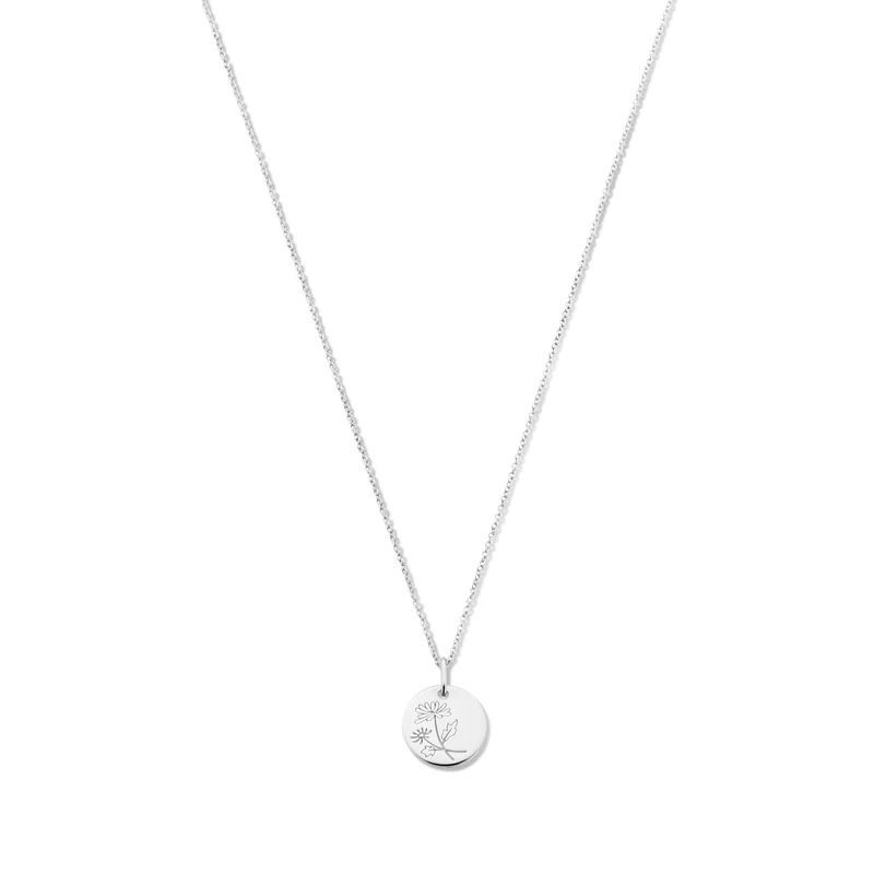 Violet Hamden Venus 925 Sterling Silberne Halskette mit Geburtsblume VH340026-OCT