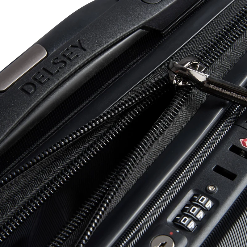 Delsey Paris Shadow 5.0 - 4-Rollen-Kabinentrolley Slim Line USB 55 cm (schwarz)