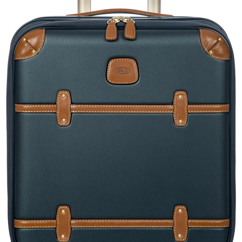 Brics Bellagio - 4-Rollen-Kabinentrolley mit Vortasche 55 cm erw. recycelt (blue/tan)