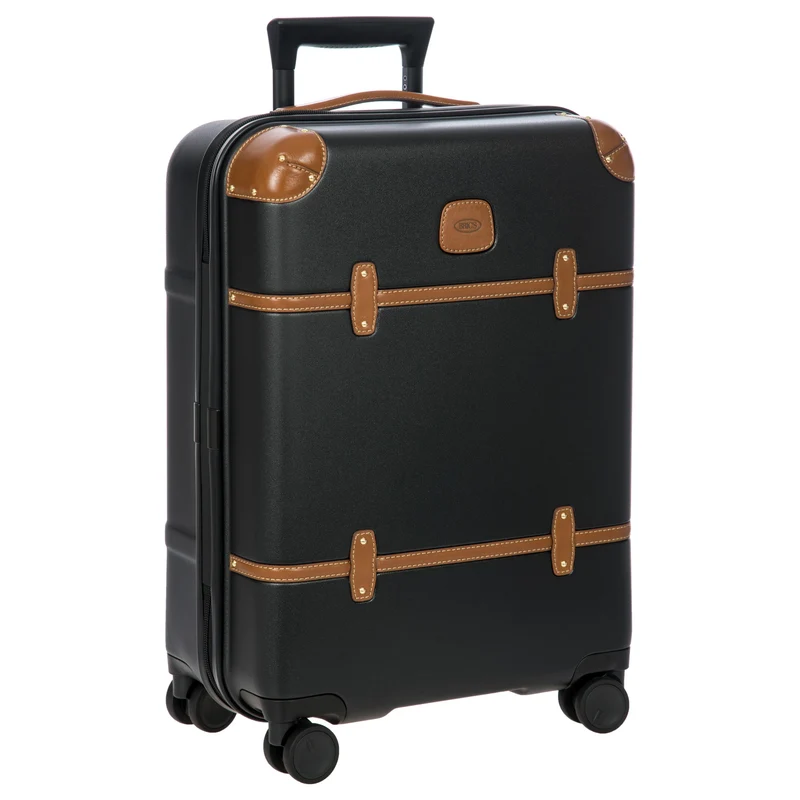 Brics Bellagio - 4-Rollen-Kabinentrolley 55 cm recycelt (black/tan)