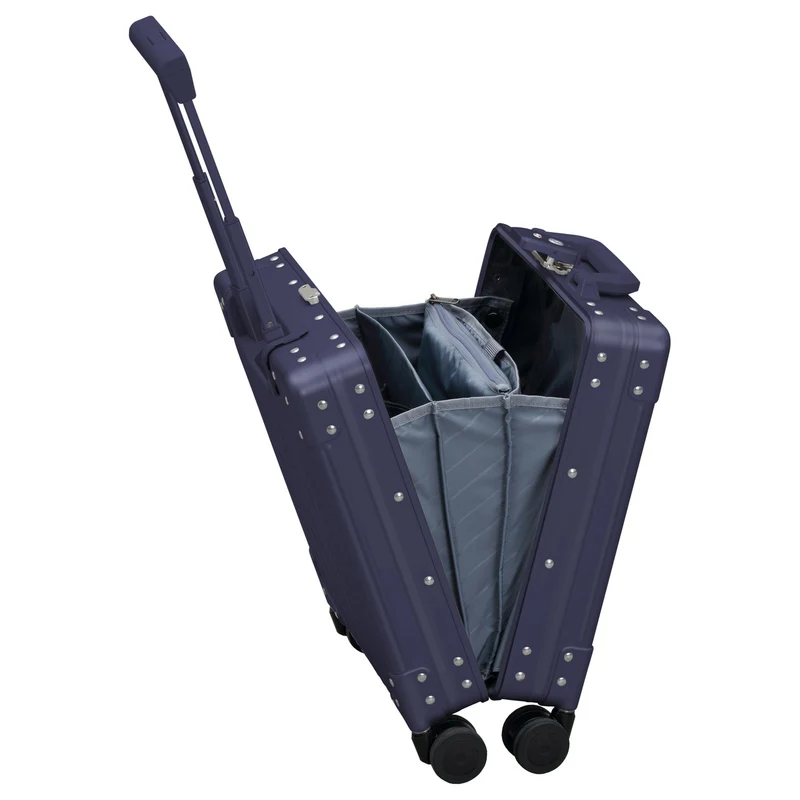 Aleon Business 4-Rollen Businesstrolley 42 cm Laptopfach (blue)