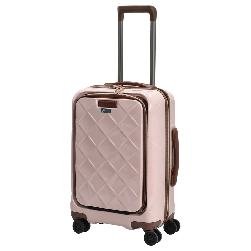 Stratic Leather and More - 4-Rollen-Kabinentrolley Vortasche 15" 55 cm S (rose)