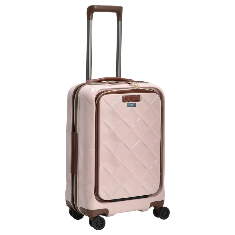 Stratic Leather and More - 4-Rollen-Kabinentrolley Vortasche 15" 55 cm S (rose)