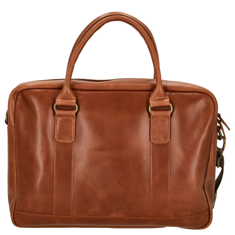 Buckle & Seam Everett - Aktentasche 16" 38 cm (cognac)