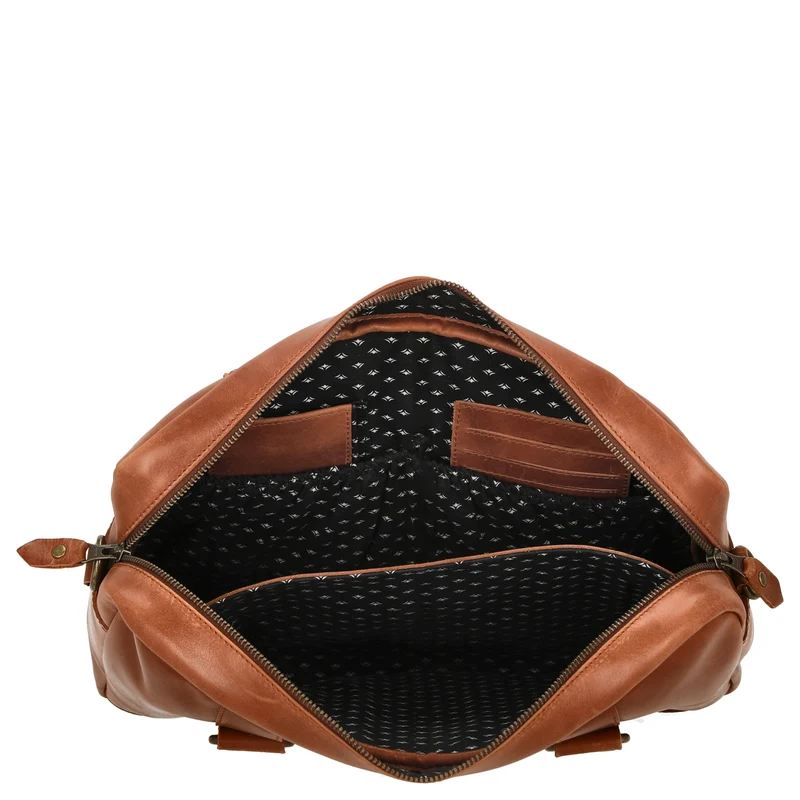 Buckle & Seam Everett - Aktentasche 16" 38 cm (cognac)