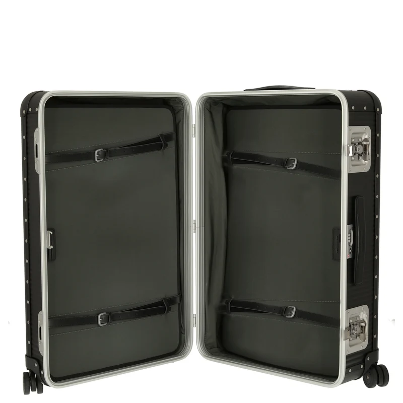 FPM Milano Bank aluminum Spinner 76 - 4-Rollen-Trolley 75 cm (caviar black)