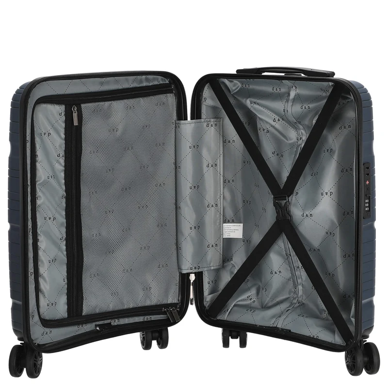 D&N Travel Line 4300 - 4-Rollen-Kabinentrolley S 55 cm (dunkelblau)