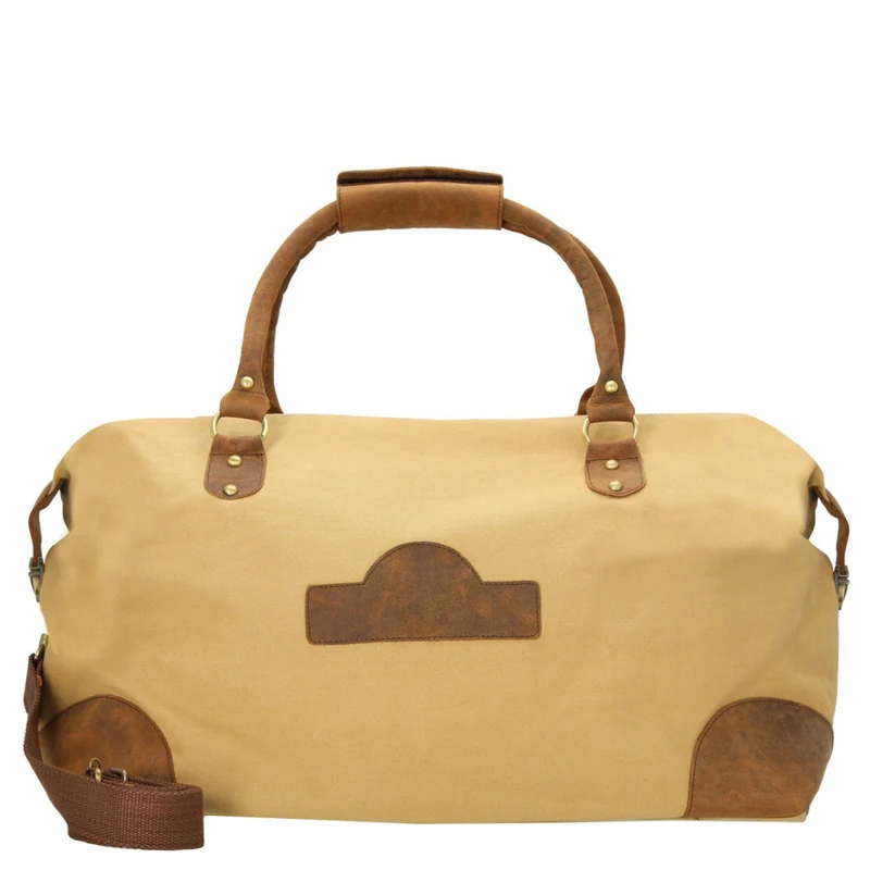 Dermata - Reisetasche Canvas/Leder Kombination 50 cm (brown)