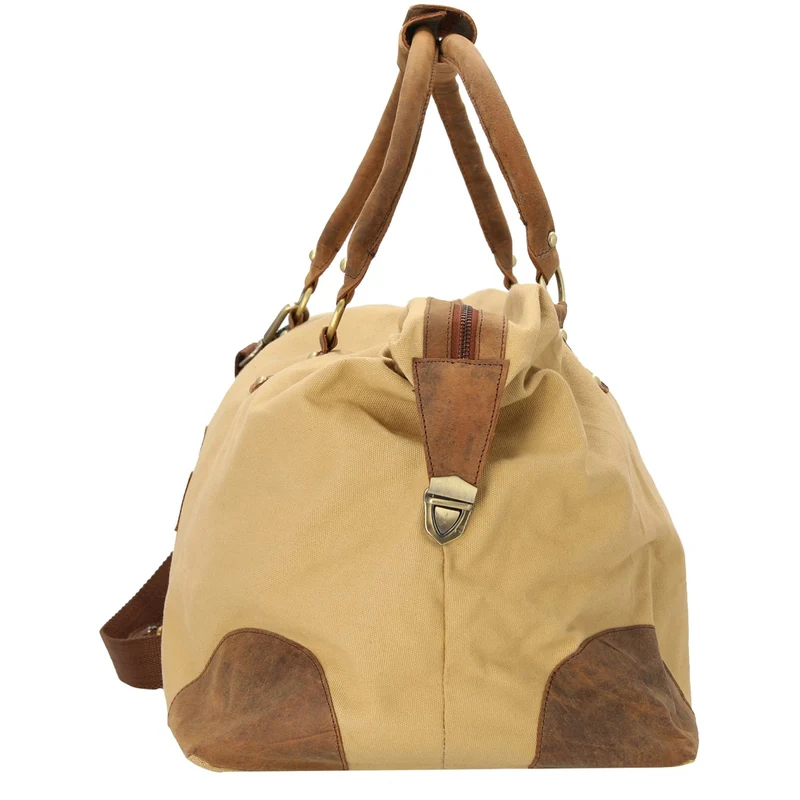 Dermata - Reisetasche Canvas/Leder Kombination 50 cm (brown)