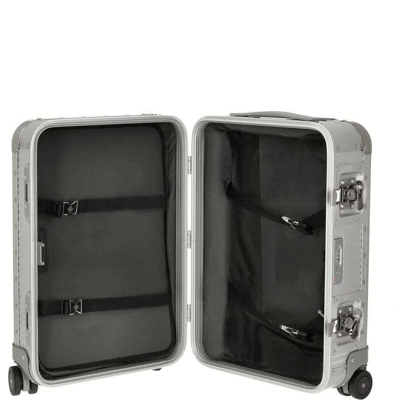 FPM Milano Bank S aluminum Spinner 53 - 4-Rollen-Kabinentrolley 53 cm (moonlight silver)