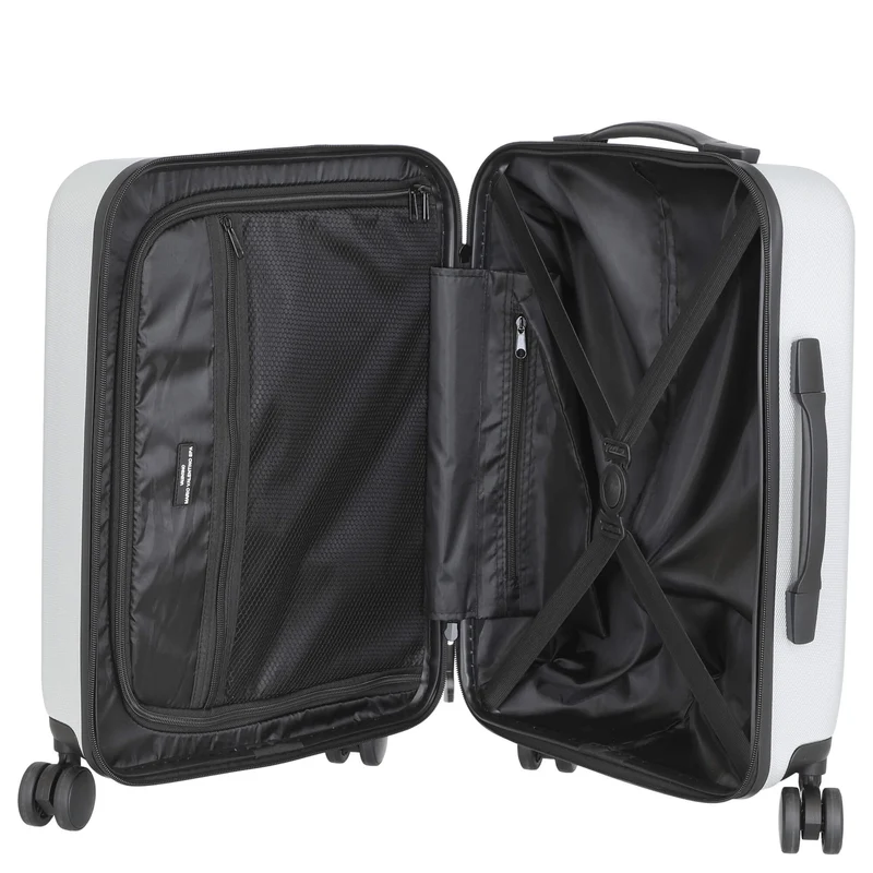 Valentino Bags Explorer Carry On - 4-Rollen-Kabinentrolley mit Getränkehalter 53 cm USB (silver)