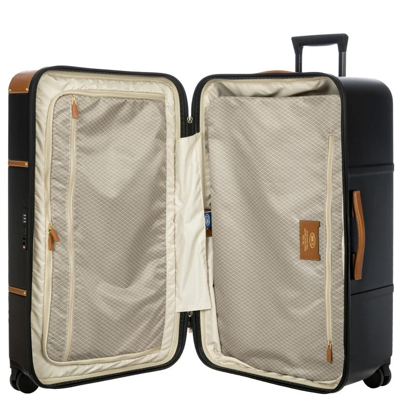 Brics Bellagio Trunk - 4-Rollen-Trolley 80 cm recycelt (black/tan)
