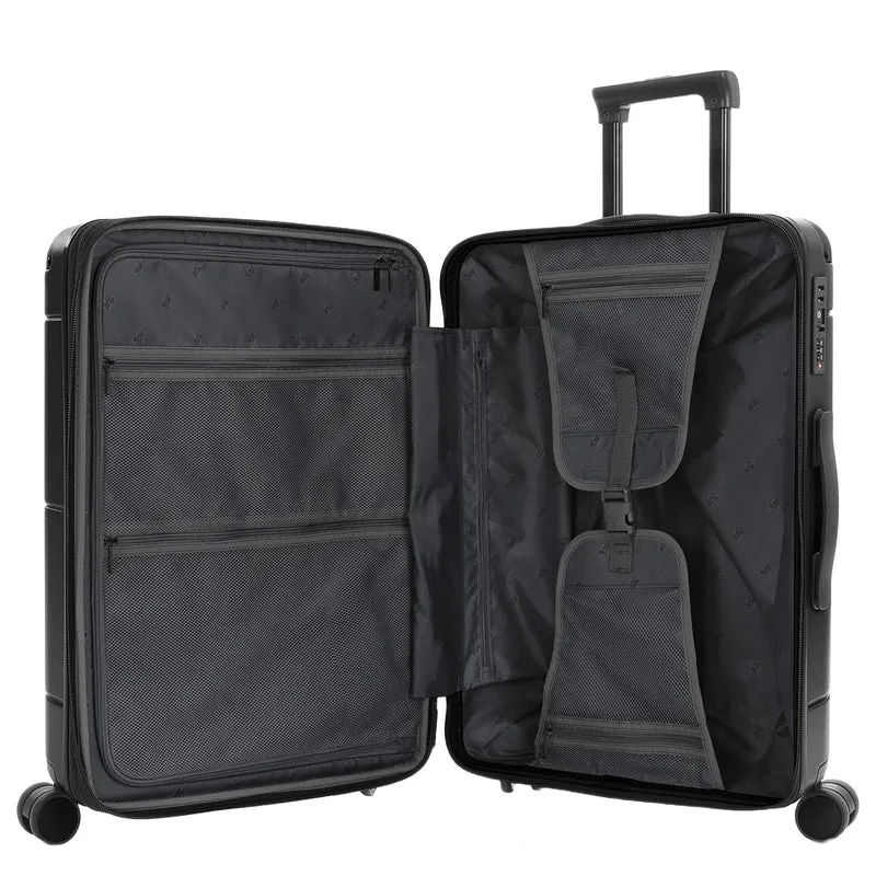 Heys Zen - 4-Rollen-Trolley M 66 cm erw. (schwarz)