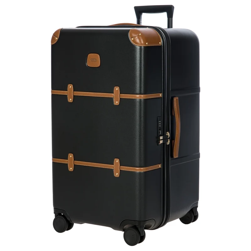 Brics Bellagio Trunk - 4-Rollen-Trolley 74 cm recycelt (black/tan)