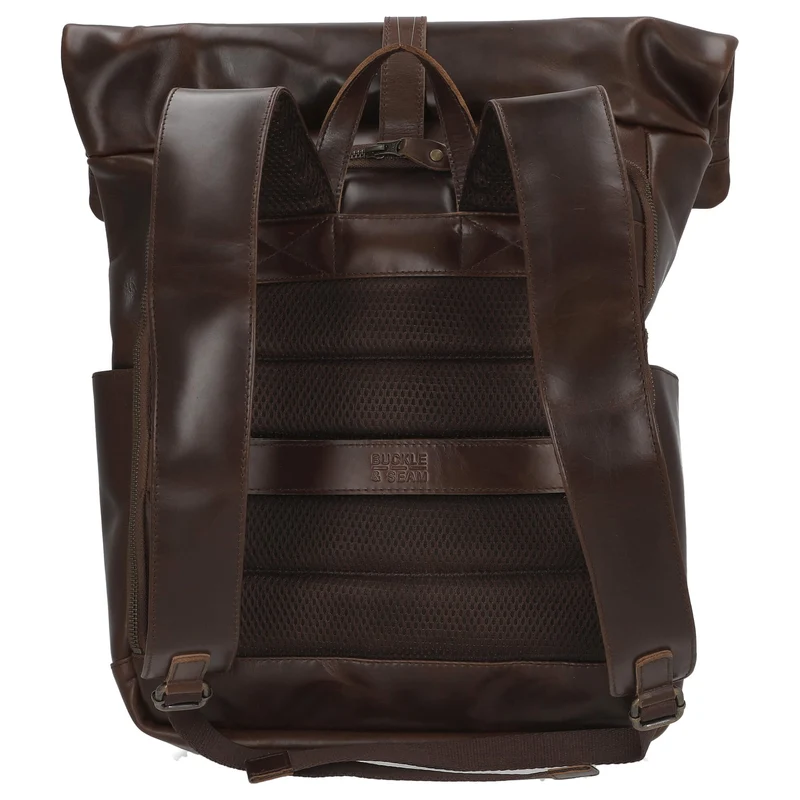 Buckle & Seam Norman - Rolltop Rucksack 61 cm (braun/blau)